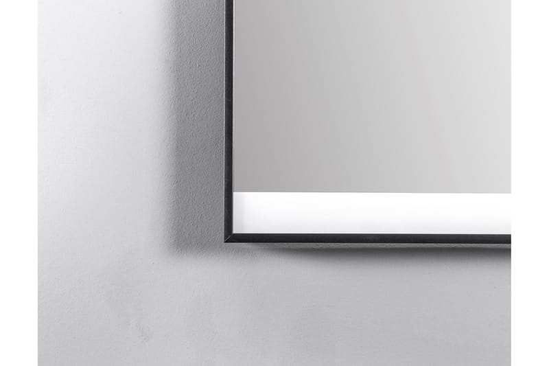 Kylpyhuonepeili Almunge 60 cm LED-valaistus - Musta - Sisustustuotteet - Peili