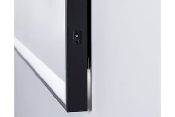 Kylpyhuonepeili Almunge 70 cm LED-valaistus - Musta - Sisustustuotteet - Peili
