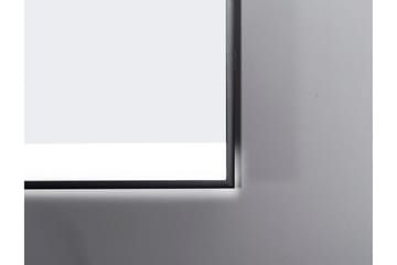Kylpyhuonepeili Almunge 70 cm LED-valaistus - Musta - Sisustustuotteet - Peili