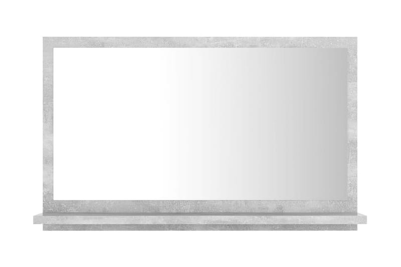 Kylpyhuonepeili betoninharmaa 60x10,5x37 cm lastulevy - Harmaa - Sisustustuotteet - Peili
