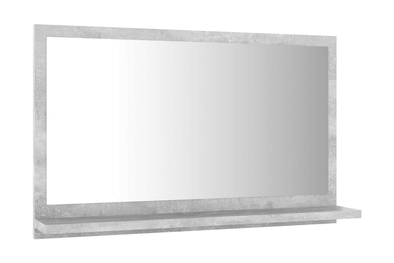 Kylpyhuonepeili betoninharmaa 60x10,5x37 cm lastulevy - Harmaa - Sisustustuotteet - Peili
