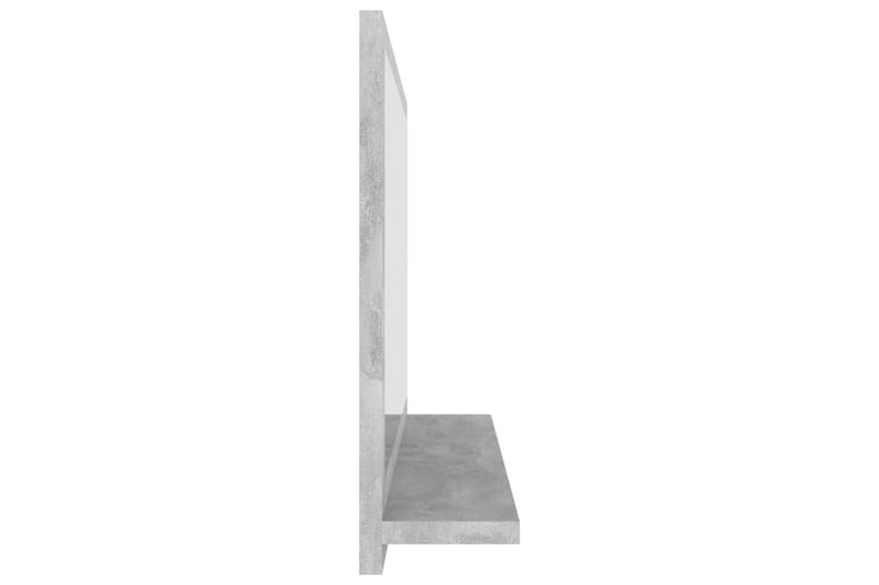 Kylpyhuonepeili betoninharmaa 60x10,5x37 cm lastulevy - Harmaa - Sisustustuotteet - Peili