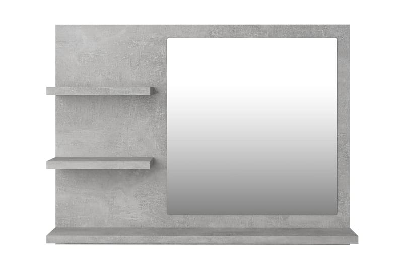 Kylpyhuonepeili betoninharmaa 60x10,5x45 cm lastulevy - Harmaa - Sisustustuotteet - Peili