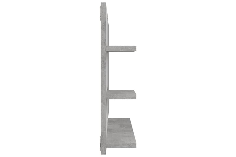 Kylpyhuonepeili betoninharmaa 60x10,5x45 cm lastulevy - Harmaa - Sisustustuotteet - Peili