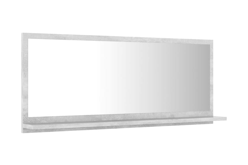 Kylpyhuonepeili betoninharmaa 90x10,5x37 cm lastulevy - Harmaa - Sisustustuotteet - Peili