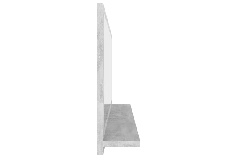 Kylpyhuonepeili betoninharmaa 90x10,5x37 cm lastulevy - Harmaa - Sisustustuotteet - Peili