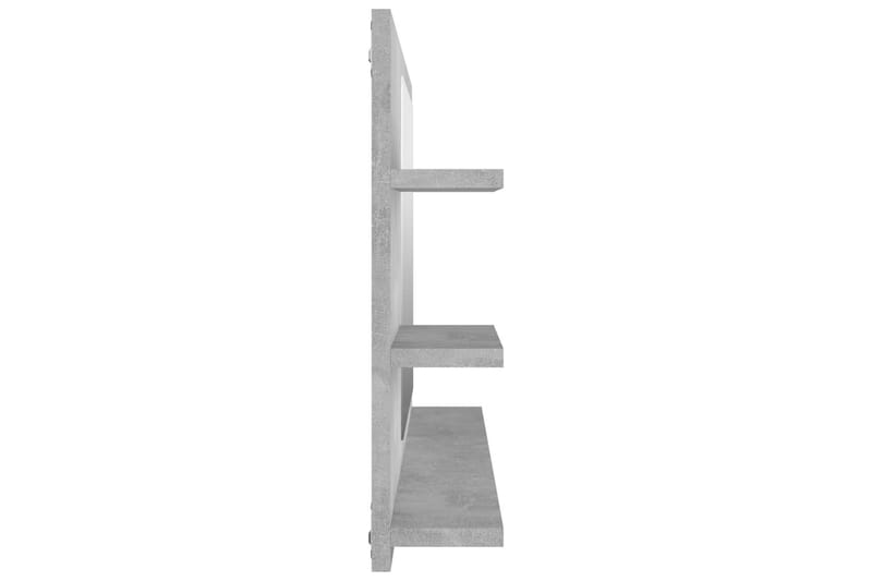 Kylpyhuonepeili betoninharmaa 90x10,5x45 cm lastulevy - Harmaa - Sisustustuotteet - Peili