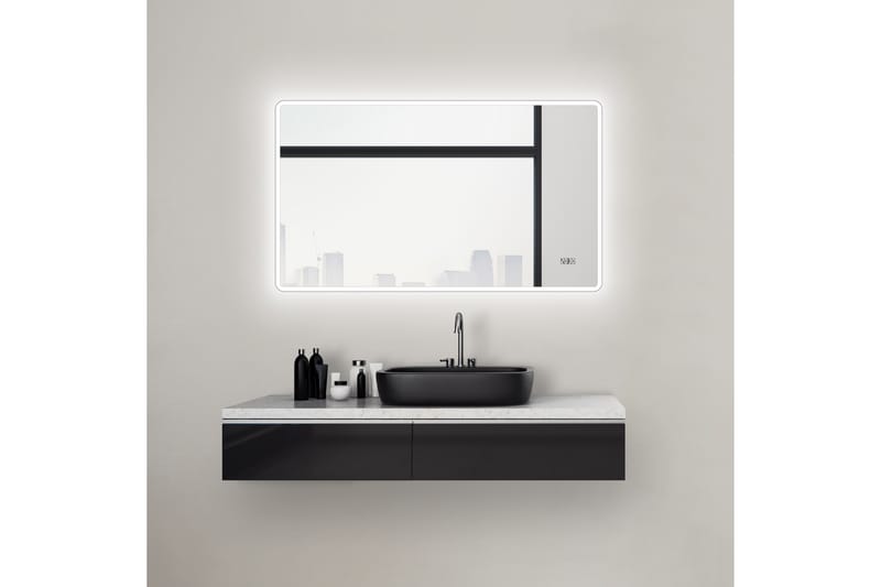 Kylpyhuonepeili Elsabo 70 cm LED-valaistus - Sisustustuotteet - Peili
