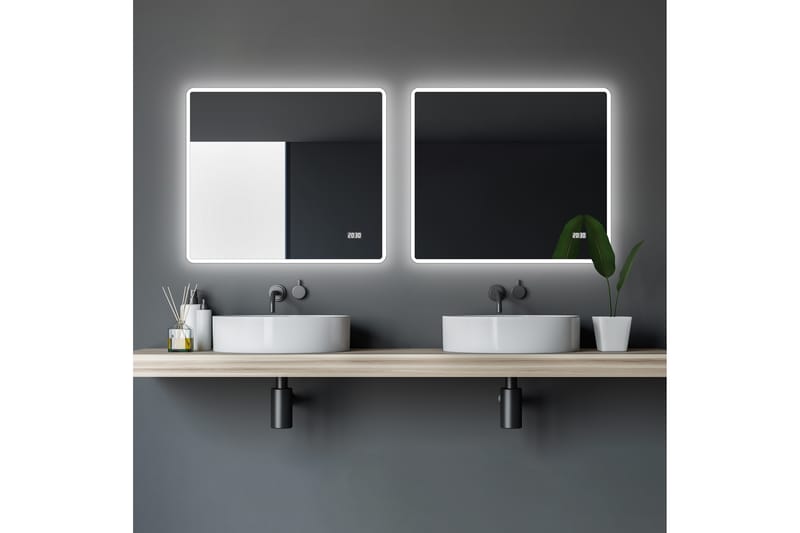 Kylpyhuonepeili Elsabo 70 cm LED-valaistus - Sisustustuotteet - Peili