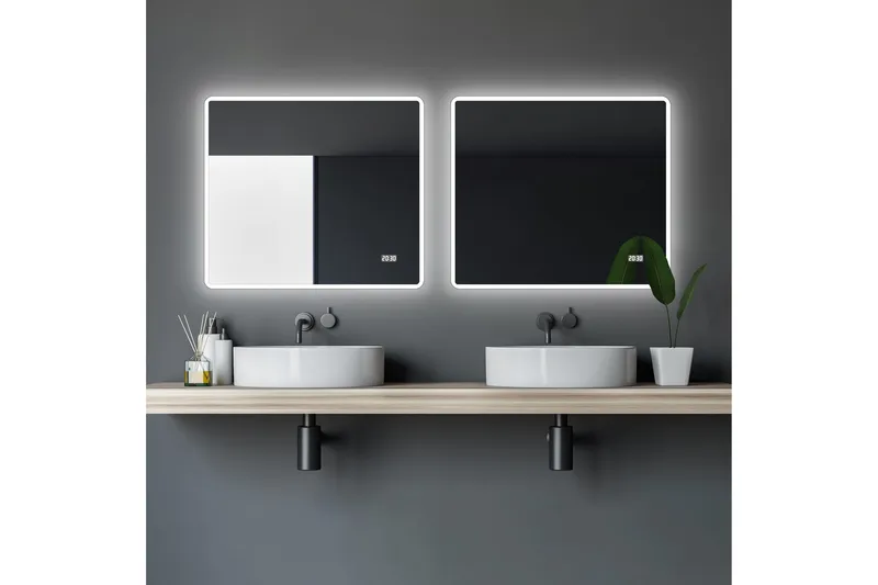 Kylpyhuonepeili Elsabo 70 cm LED-valaistus - Sisustustuotteet - Peili