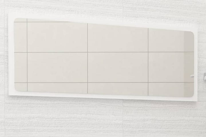 Kylpyhuonepeili korkeakiilto valkoinen 100x1,5x37 cm - Kylpyhuoneen peilit - Peili - Kylpyhuonepeili valaistuksella