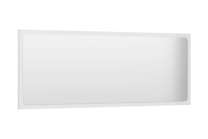 Kylpyhuonepeili korkeakiilto valkoinen 100x1,5x37 cm - Peili - Kylpyhuoneen peilit - Kylpyhuonepeili valaistuksella