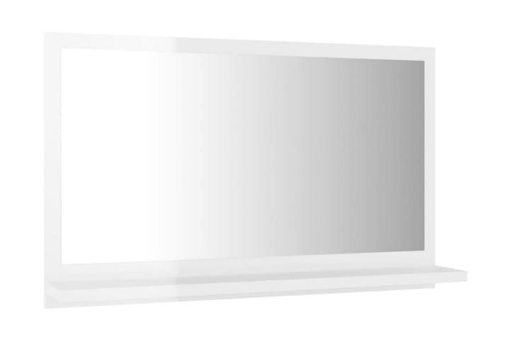 Kylpyhuonepeili korkeakiilto valkoinen 60x10,5x37 cm - Valkoinen - Kylpyhuoneen peilit - Peili - Kylpyhuonepeili valaistuksella