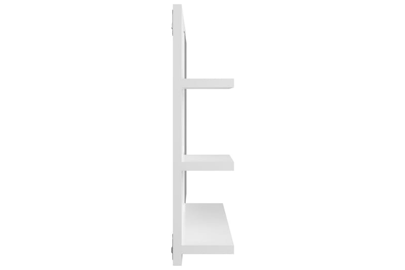 Kylpyhuonepeili korkeakiilto valkoinen 60x10,5x45 cm - Valkoinen - Sisustustuotteet - Peili