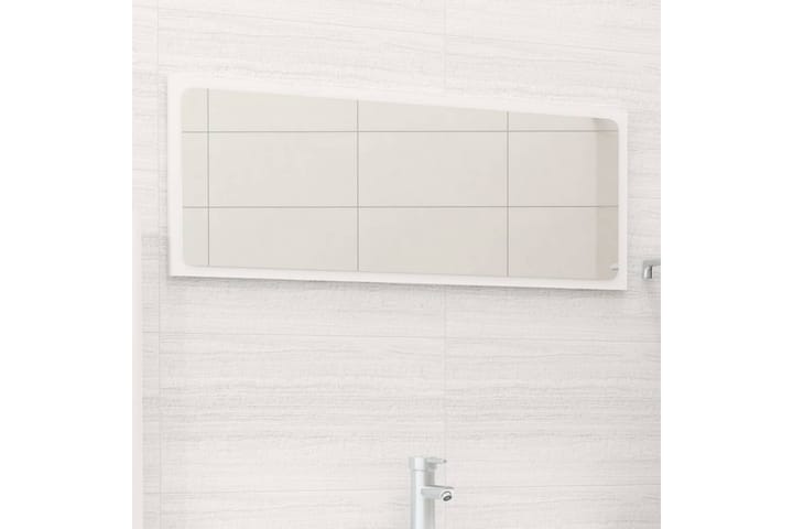 Kylpyhuonepeili korkeakiilto valkoinen 90x1,5x37cm lastulevy - Peili - Kylpyhuoneen peilit - Kylpyhuonepeili valaistuksella