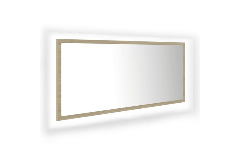 Kylpyhuonepeili LED 100x8,5x37 cm - Ruskea - Sisustustuotteet - Peili