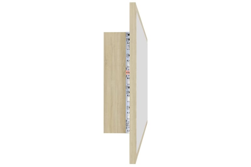Kylpyhuonepeili LED 100x8,5x37 cm - Ruskea - Sisustustuotteet - Peili