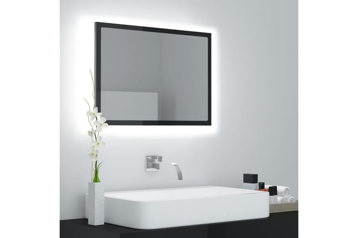 Kylpyhuonepeili LED 60x8,5x37 cm - Musta - Peili - Kylpyhuoneen peilit - Kylpyhuonepeili valaistuksella