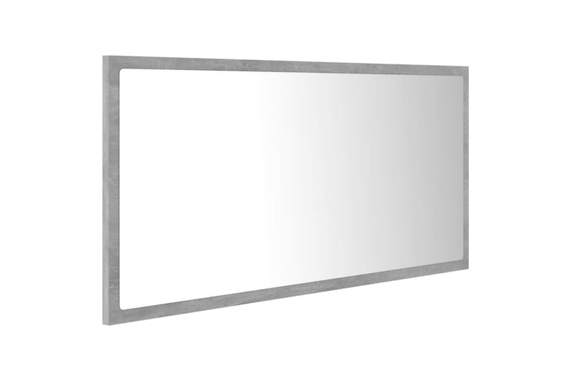 Kylpyhuonepeili LED 90x8,5x37 cm - Betoninharmaa - Sisustustuotteet - Peili