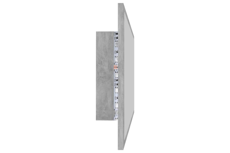 Kylpyhuonepeili LED 90x8,5x37 cm - Betoninharmaa - Sisustustuotteet - Peili