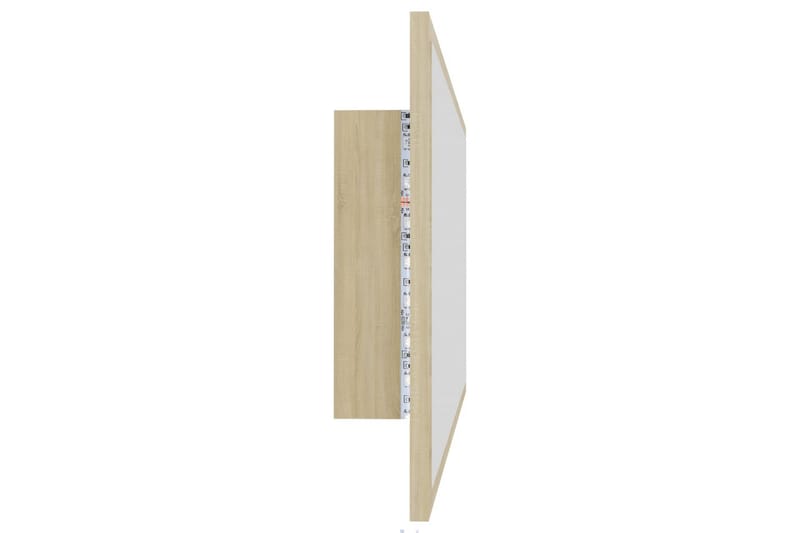 Kylpyhuonepeili LED 90x8,5x37 cm - Ruskea - Sisustustuotteet - Peili