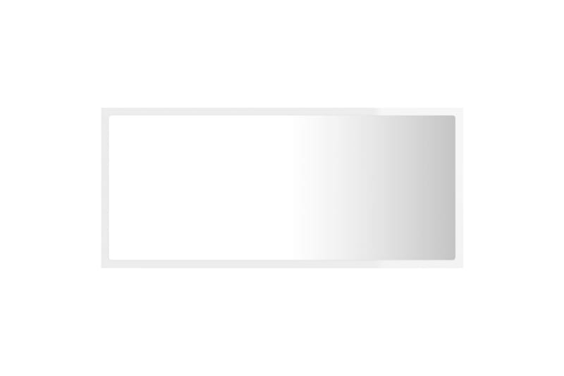 Kylpyhuonepeili LED 90x8,5x37 cm - Valkoinen Korkeakiilto - Sisustustuotteet - Peili