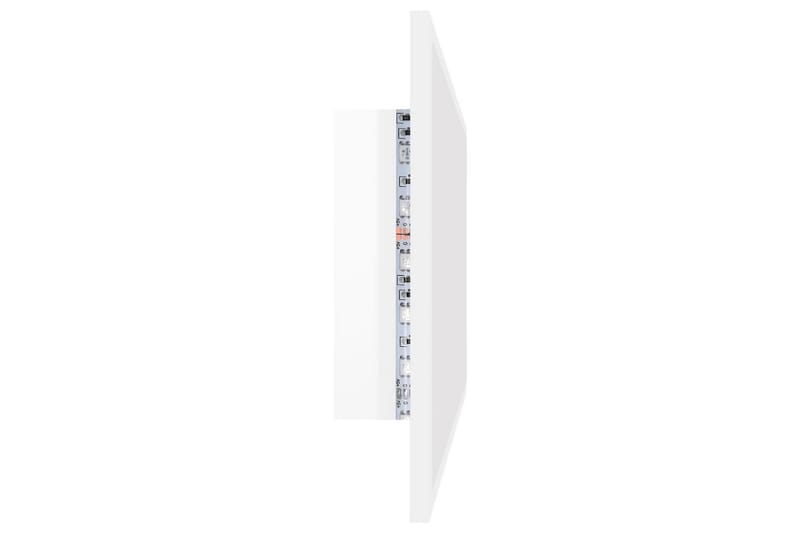 Kylpyhuonepeili LED 90x8,5x37 cm - Valkoinen Korkeakiilto - Sisustustuotteet - Peili