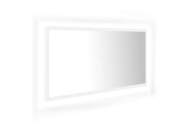 Kylpyhuonepeili LED 90x8,5x37 cm - Valkoinen - Peili - Kylpyhuoneen peilit - Kylpyhuonepeili valaistuksella