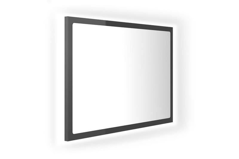 Kylpyhuonepeili LED harmaa 60x8,5x37 cm lastulevy - Harmaa - Sisustustuotteet - Peili