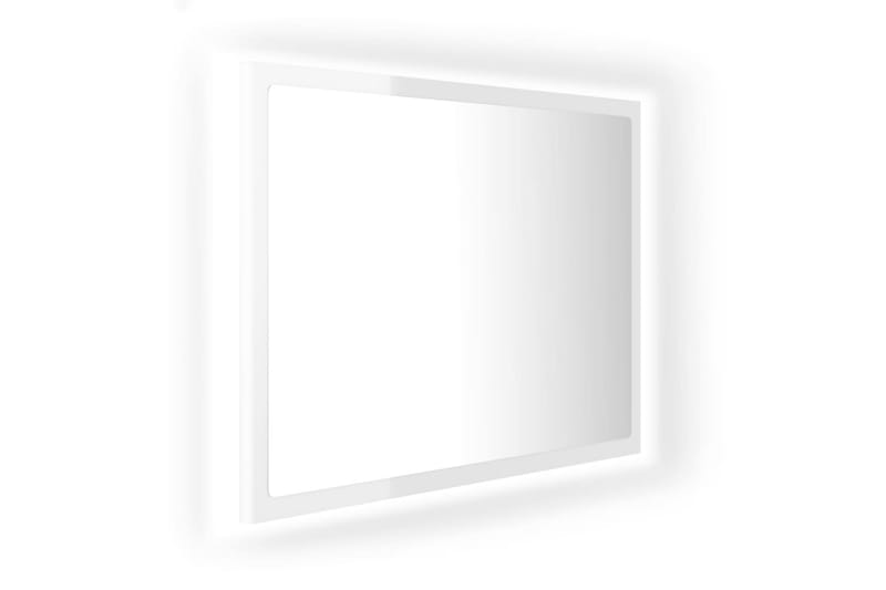 Kylpyhuonepeili LED valk. 60x8,5x37 cm lastulevy - Valkoinen - Sisustustuotteet - Peili