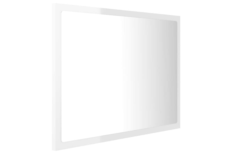 Kylpyhuonepeili LED valk. 60x8,5x37 cm lastulevy - Valkoinen - Sisustustuotteet - Peili