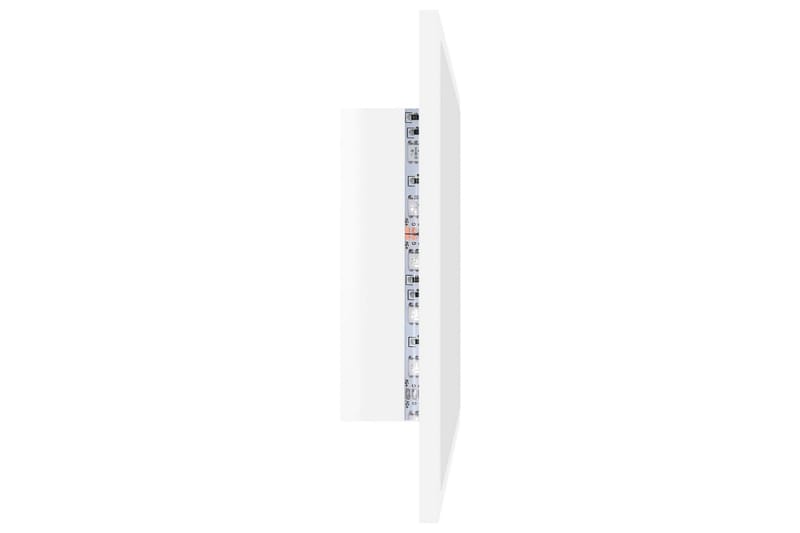 Kylpyhuonepeili LED valk. 60x8,5x37 cm lastulevy - Valkoinen - Sisustustuotteet - Peili