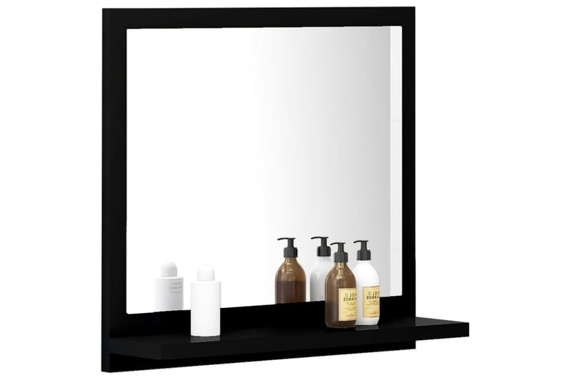 Kylpyhuonepeili musta 40x10,5x37 cm lastulevy - Musta - Sisustustuotteet - Peili