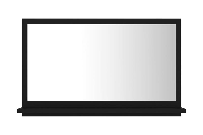 Kylpyhuonepeili musta 60x10,5x37 cm lastulevy - Musta - Sisustustuotteet - Peili