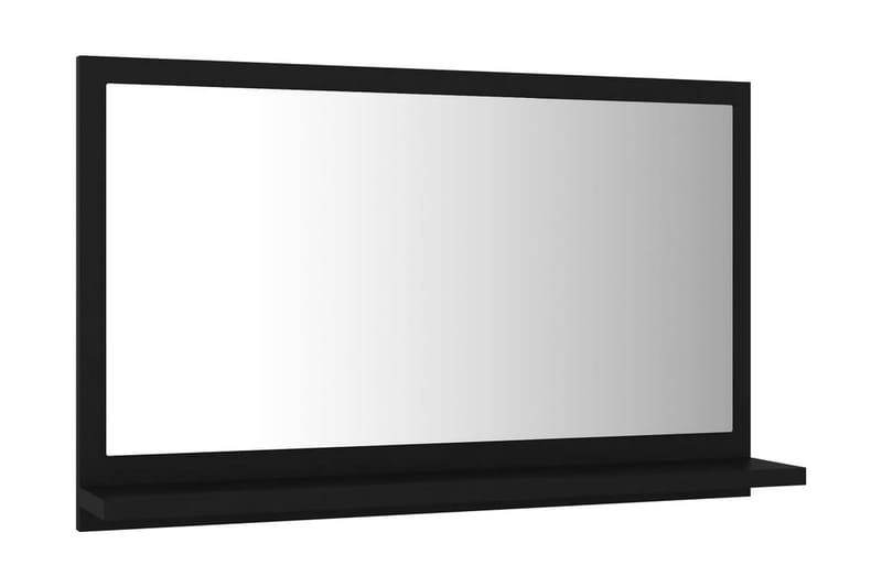 Kylpyhuonepeili musta 60x10,5x37 cm lastulevy - Musta - Sisustustuotteet - Peili