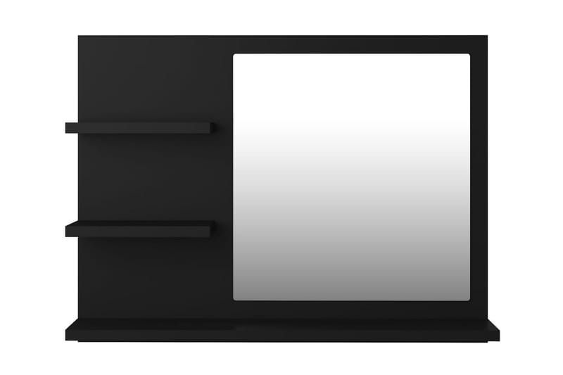 Kylpyhuonepeili musta 60x10,5x45 cm lastulevy - Musta - Sisustustuotteet - Peili