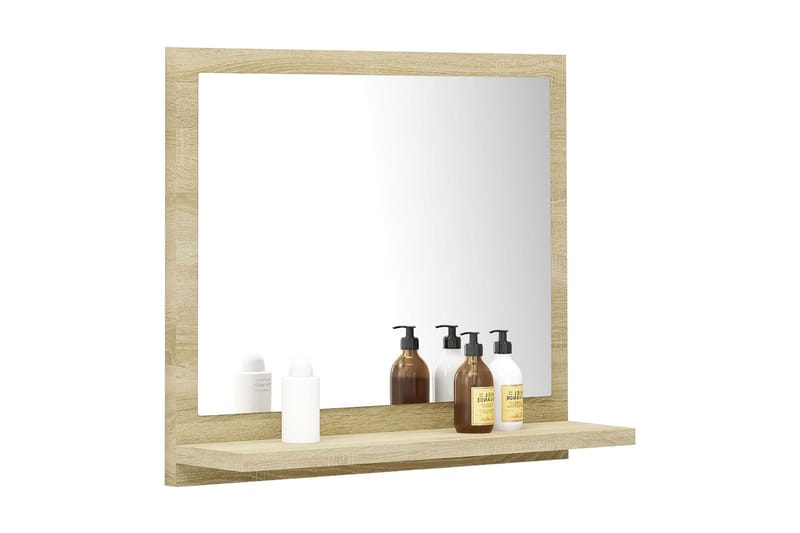 Kylpyhuonepeili Sonoma-tammi 40x10,5x37 cm lastulevy - Ruskea - Sisustustuotteet - Peili