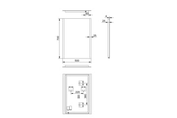 Kylpyhuonepeili Stockhyltan 70 cm LED-valaistus - Sisustustuotteet - Peili