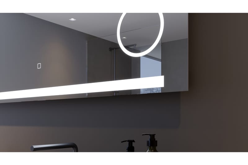 Kylpyhuonepeili Sunnanfors 60 cm LED-valaistus - Sisustustuotteet - Peili