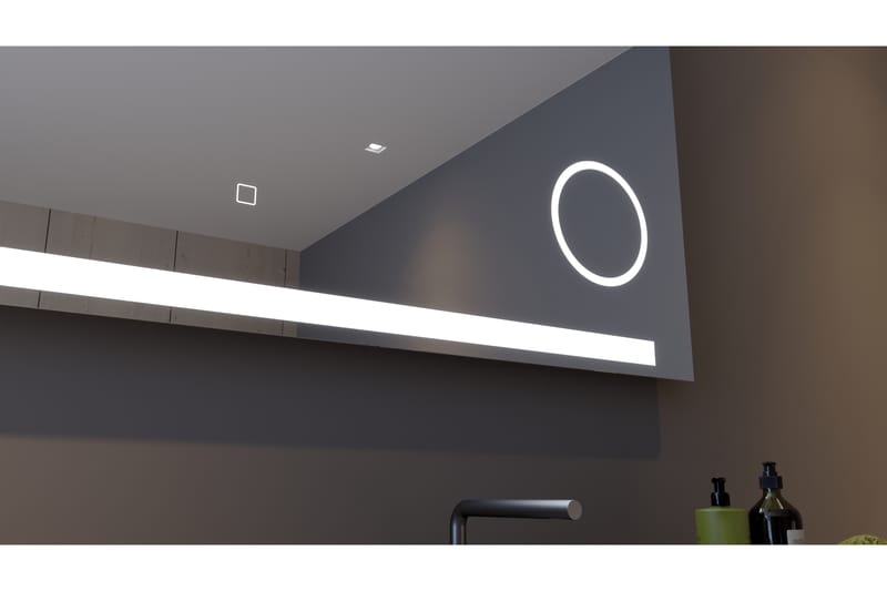 Kylpyhuonepeili Sunnanfors 60 cm LED-valaistus - Sisustustuotteet - Peili
