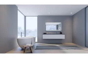 Kylpyhuonepeili Sunnanfors 60 cm LED-valaistus - Sisustustuotteet - Peili