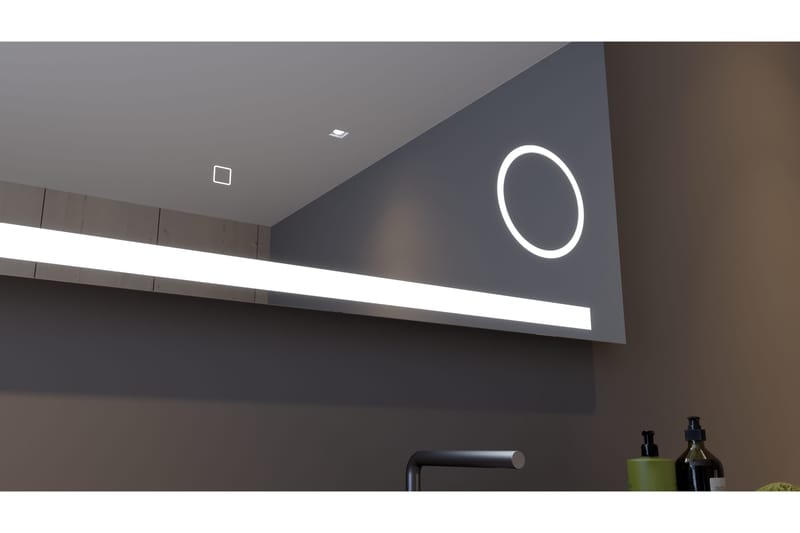 Kylpyhuonepeili Sunnanfors 60 cm LED-valaistus - Sisustustuotteet - Peili