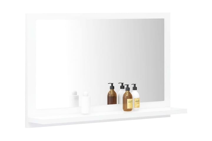 Kylpyhuonepeili valkoinen 60x10,5x37 cm lastulevy - Valkoinen - Peili - Kylpyhuoneen peilit - Kylpyhuonepeili valaistuksella