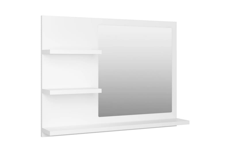 Kylpyhuonepeili valkoinen 60x10,5x45 cm lastulevy - Valkoinen - Sisustustuotteet - Peili