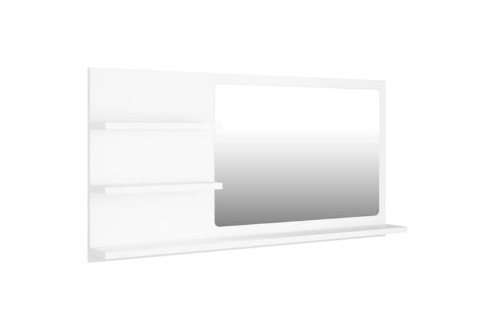Kylpyhuonepeili valkoinen 90x10,5x45 cm lastulevy - Valkoinen - Peili - Kylpyhuoneen peilit - Kylpyhuonepeili valaistuksella