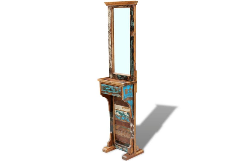 Eteisen Peili Täysi Kunnostettu Kierrätetty Puu 47x23x180 cm - Monivärinen - Sisustustuotteet - Peili - Lattiapeili