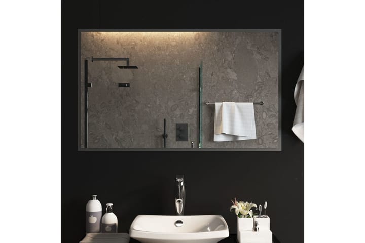 LED-kylpyhuoneen peili 100x60 cm - Läpinäkyvä - Peili - Kylpyhuoneen peilit - Kylpyhuonepeili valaistuksella