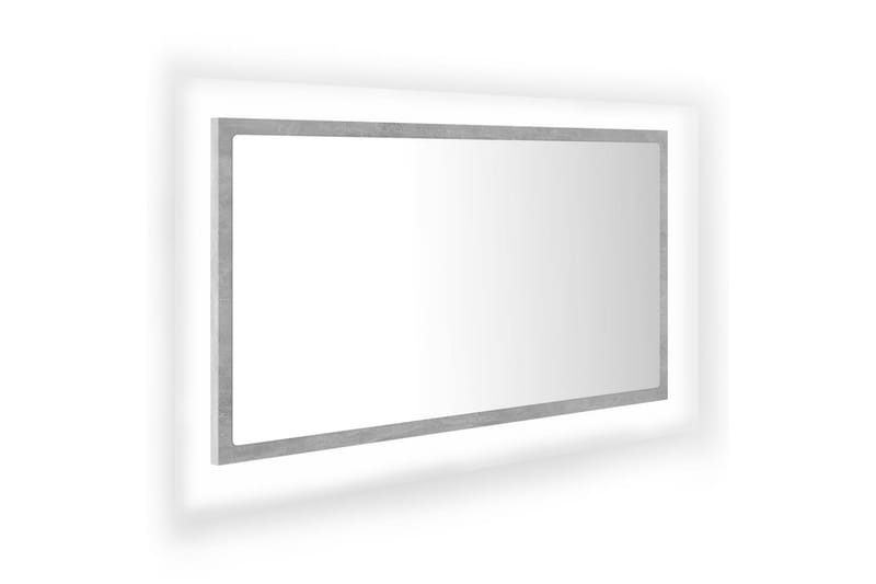 LED-kylpyhuonepeili betoninharmaa 80x8,5x37 cm lastulevy - Betoninharmaa - Sisustustuotteet - Peili