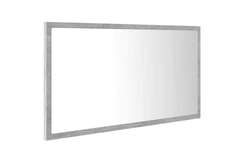LED-kylpyhuonepeili betoninharmaa 80x8,5x37 cm lastulevy - Betoninharmaa - Sisustustuotteet - Peili