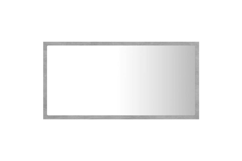 LED-kylpyhuonepeili betoninharmaa 80x8,5x37 cm lastulevy - Betoninharmaa - Sisustustuotteet - Peili